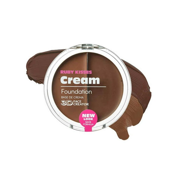 Ruby Kisses 3D Face Creator Cream Foundation & Concealer, 12 Hours Long Lasting, Medium to Full Coverage, Non-Greasy, Ideal for Makeup & Contour Palette