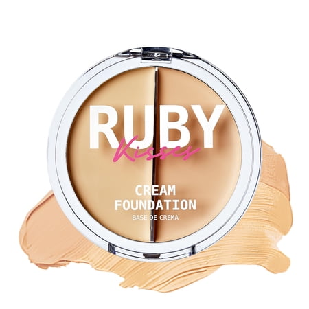 Ruby Kisses 3D Face Creator Cream Foundation & Concealer, 12 Hours Long Lasting, Medium to Full Coverage, Non-Greasy, Ideal for Makeup & Contour Palette