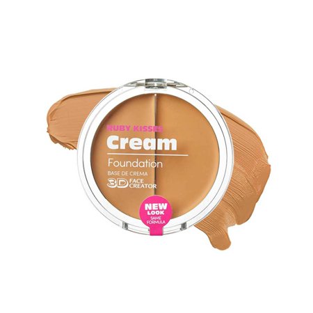 Ruby Kisses 3D Face Creator Cream Foundation & Concealer, 12 Hours Long Lasting, Medium to Full Coverage, Non-Greasy, Ideal for Makeup & Contour Palette