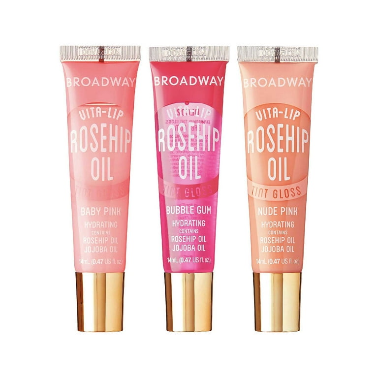 MinMin lip3色セット Ruby Kisses Broadway Vita-Lip Tinted Lip Gloss, Nourishing, Non