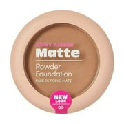 Ruby Kisses Face Powder Foundation, Pressed Compact Makeup Setting Powder, Full Coverage Matte Lightweight, Long-Lasting, Perfect Finishing Powder, Portable, Convenient, Sponge & Mirror Rich Beige