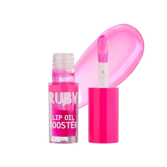 Ruby Kisses Lip Oil Booster, Hydrating Lip Gloss with Nourishing Natural Oil Blend, Jumbo Wand for Easy Application, Non-Sticky Formula (Honey Waffles)