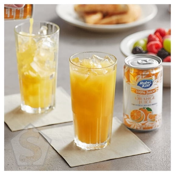Ruby Kist Orange Juice 7.2 fl. oz. Can - 24/Case