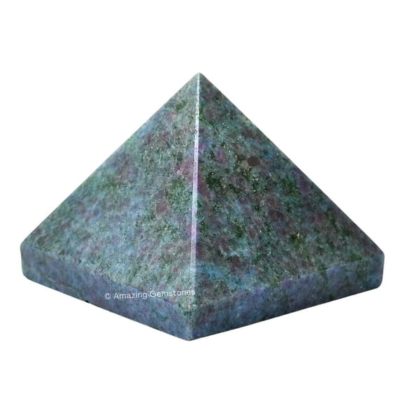 Ruby Kyanite Pyramid Crystal Healing Stones - 1.5" Pyramid