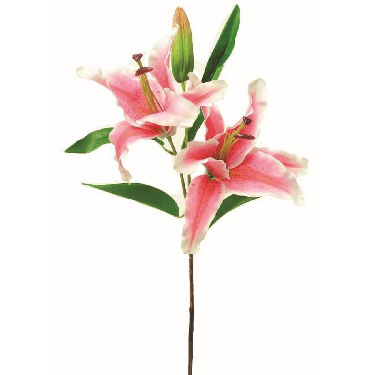 Ruby Pink Lily Garden Stem Artificial Flower