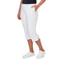 thumbnail image 1 of Ruby Rd. French Terry Capri Pants (US, Alpha, Small, Regular, Regular, White), 1 of 2
