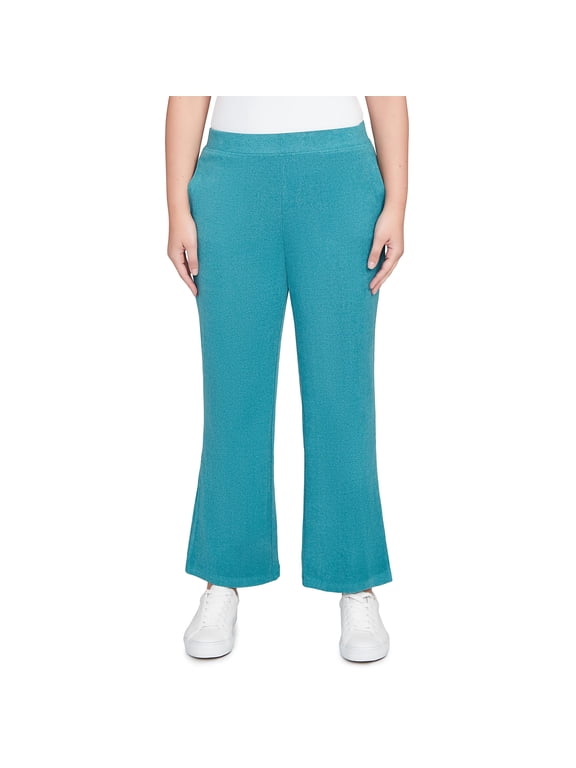 Luxe Stretch Rib Pants (US, Alpha, Medium, Regular, Petite, Petite, Teal)