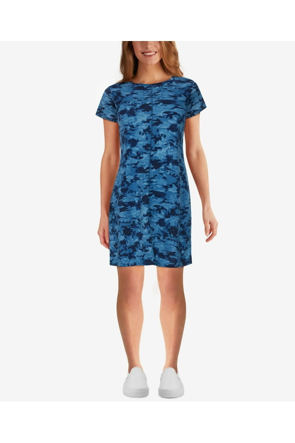 Misses Camo Baby Terry Dress New Navy Multi XL