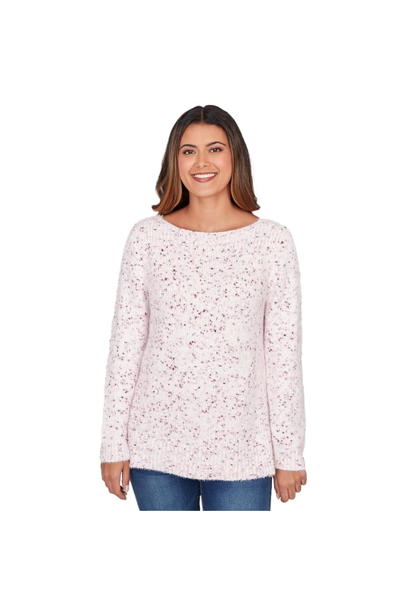 Pullover Chenille Sweater (US, Alpha, Medium, Regular, Regular, Standard, Ivory/Multi)