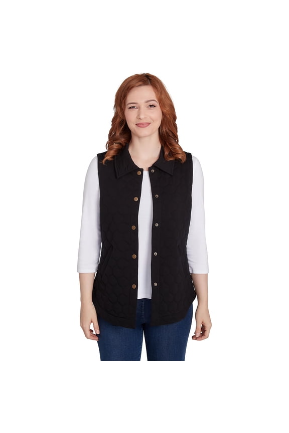 Quilted Jacket Cotton/Polyester (US, Alpha, Medium, Regular, Regular, Black)