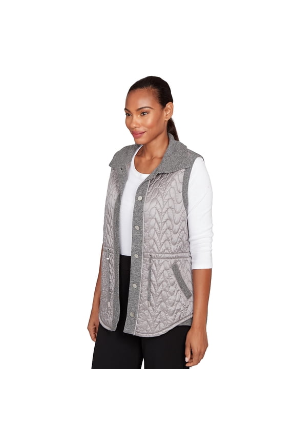 Quilted Jacket Vest (US, Alpha, Medium, Regular, Regular, Standard, Charcoal heather)