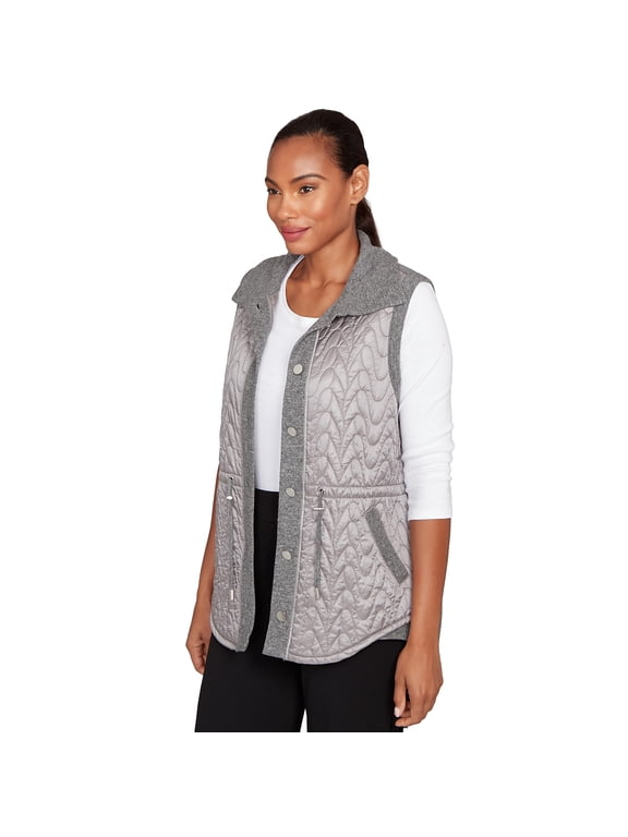 Quilted Jacket Vest (US, Alpha, Medium, Regular, Regular, Standard, Charcoal heather)