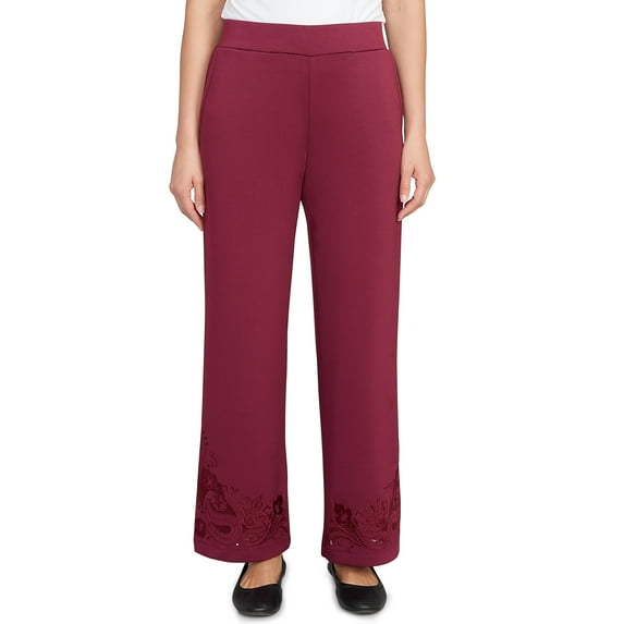 Ruby Rd. Scuba with Embroidery (US, Alpha, Medium, Regular, Petite, Petite, Deep Blue)