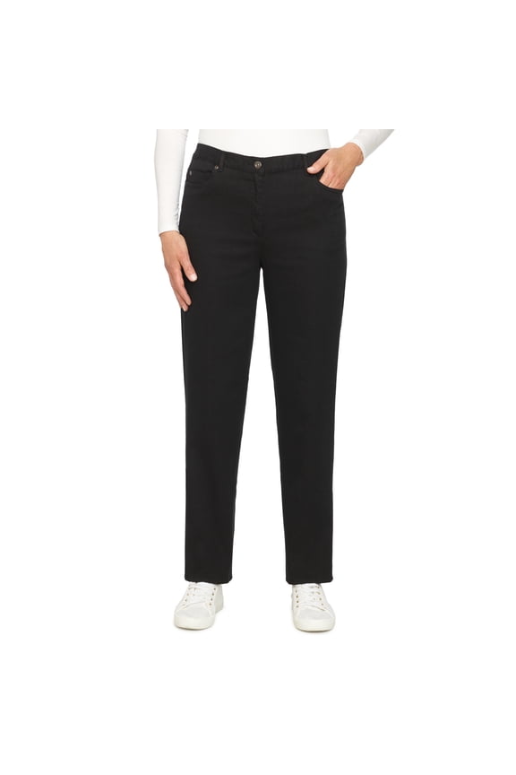 Womens Petite Classic Ff Side Elastic Jean Proportion Length