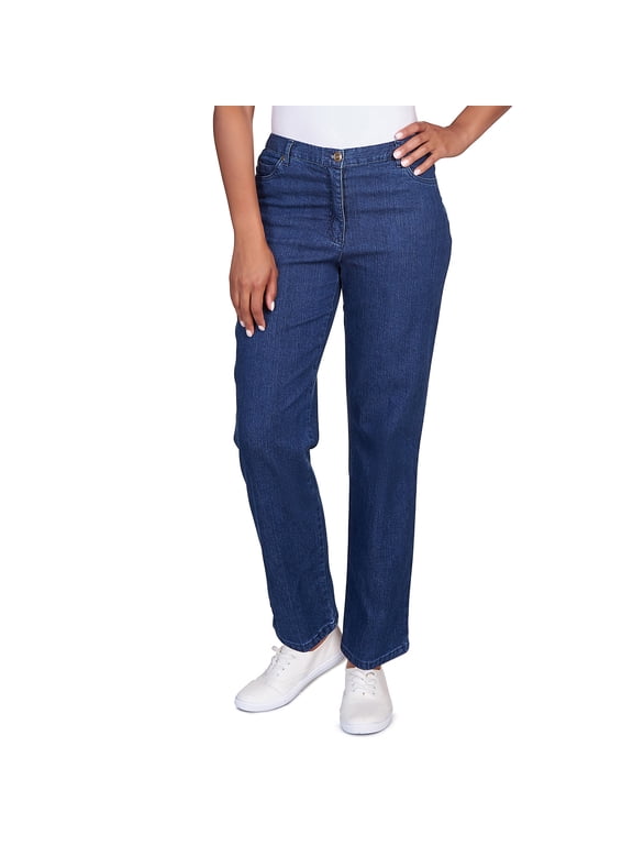 Womens Petite Classic Ff Side Elastic Jean Proportion Length