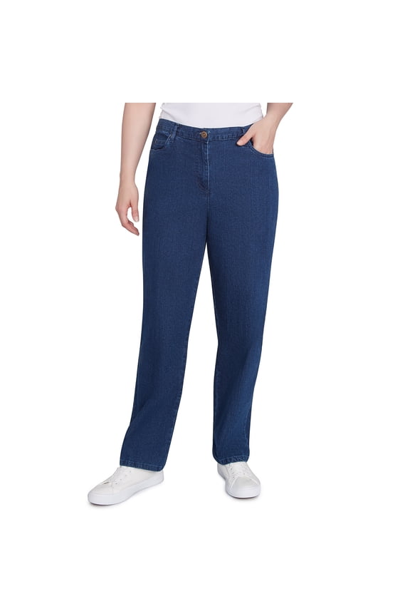 Womens Petite Classic Ff Side Elastic Jean