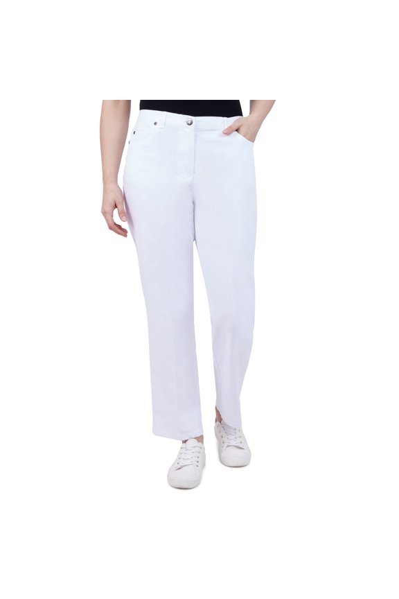 Womens Plus-Size Classic Ff Side Elastic Jean Proportion Length
