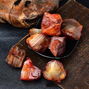 Ruby Red Agate Rough Mineral Rock Crystal Restoration Decor 1 Piece -