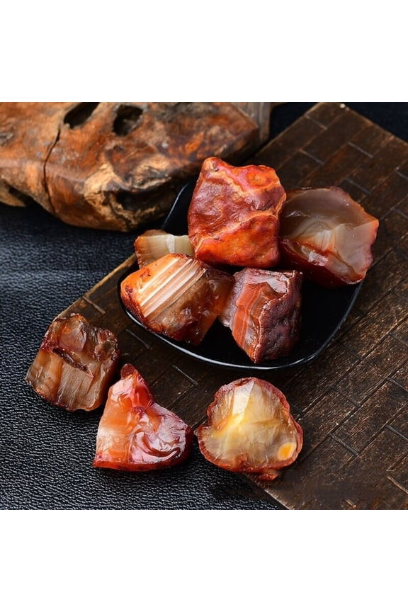 Ruby Red Agate Rough Mineral Rock Crystal Restoration Decor 1 Piece -