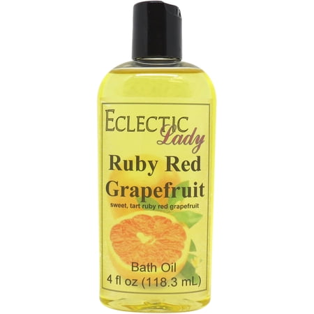 Ruby Red Grapefruit Bath Oil - Scented Body Oil - Relaxing & Moisturizing Bathing Oil - Fragrance Body Oil For Dry & Rough Sensitive Skin - 4 oz