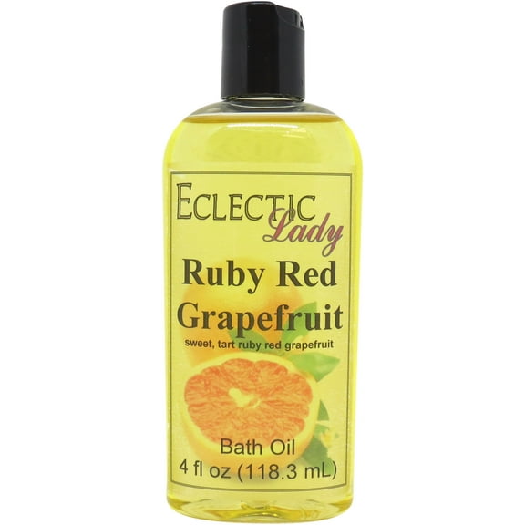 Ruby Red Grapefruit Bath Oil - Scented Body Oil - Relaxing & Moisturizing Bathing Oil - Fragrance Body Oil For Dry & Rough Sensitive Skin - 4 oz