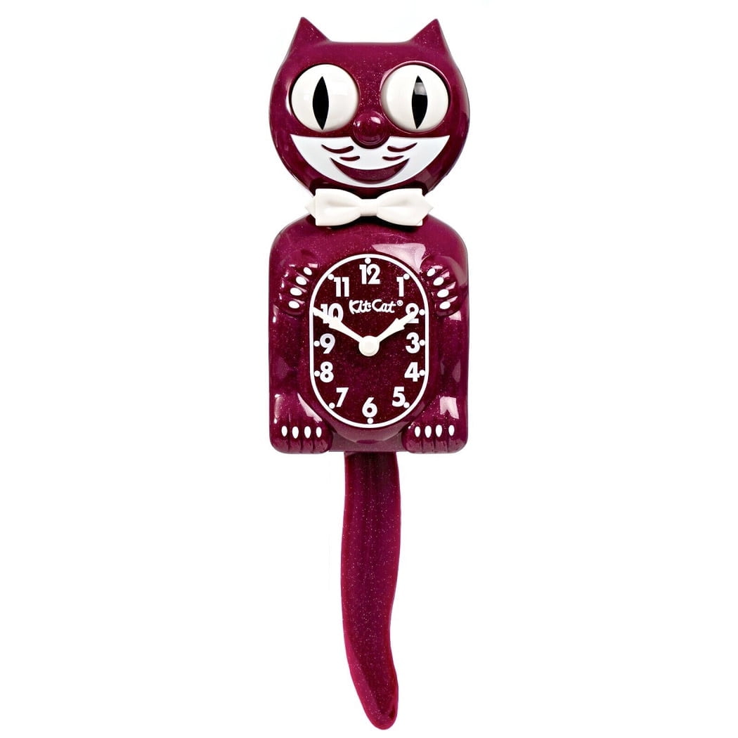 Pink Satin Solar Kit-Cat Digital Alarm Klock - Kit-Cat Klock