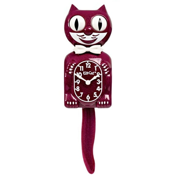 Ruby Red Kit Cat Clock 15.5" Full Size Kit-Cat Klock with Moving Eyes and Tail Retro Style