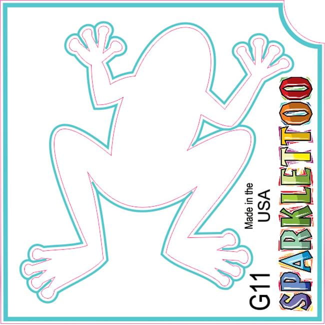 Ruby Red Paint G11-2 2 x 2 in. 2 Ply Frog Design Glitter Tattoo, Pack of 100