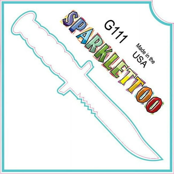 Ruby Red Paint G111 1.5 x 2.3 x 2.3 in. 3-Ply Knife Design Glitter Tattoo - Pack of 100