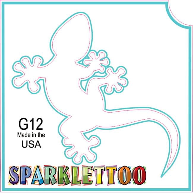 Ruby Red Paint G12-2 2 x 2 in. 2 Ply Gecko Design Glitter Tattoo, Pack of 100