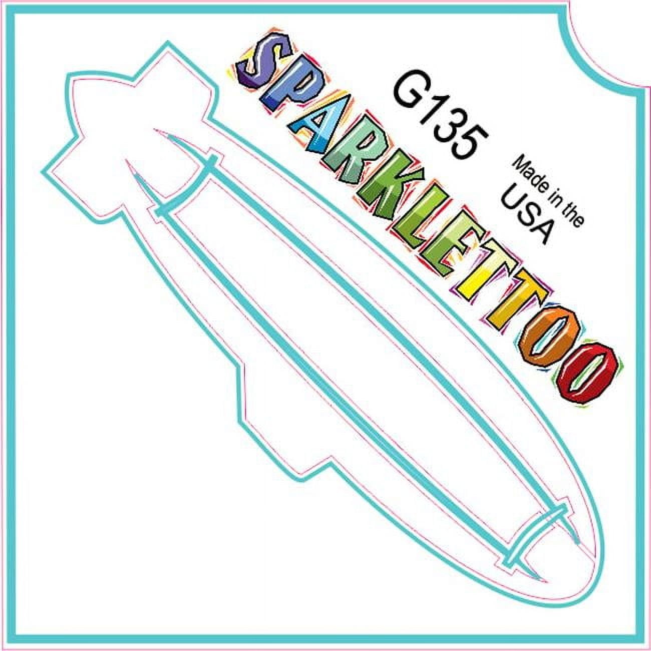 Ruby Red Paint G135-2 1.5 x 2.3 x 2.3 in. 2-Ply Zeppelin Design Glitter Tattoo - Pack of 100