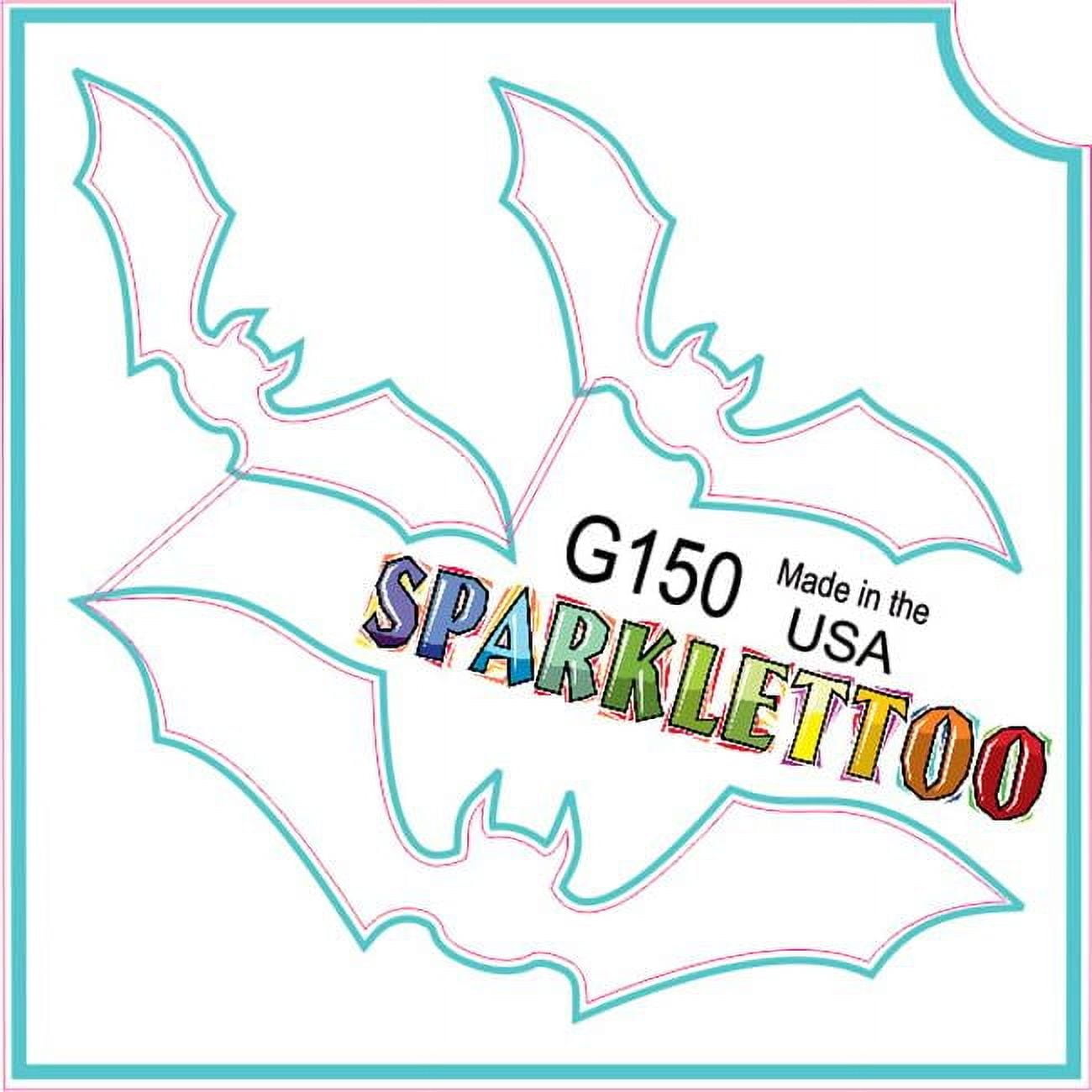 Ruby Red Paint G150-2 1.5 x 2.3 x 2.3 in. 2-Ply 3 Bats Design Glitter Tattoo - Pack of 100