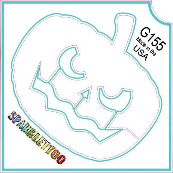 Ruby Red Paint G155 1.5 x 2.3 x 2.3 in. 3-Ply Pumpkin Design Glitter Tattoo - Pack of 100