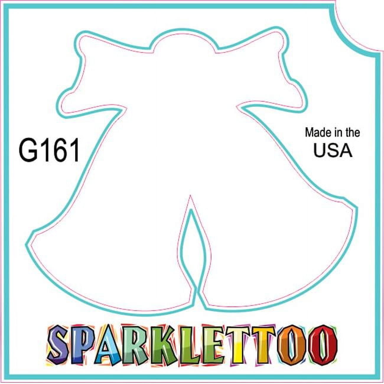 Ruby Red Paint G161-2 1.5 x 2.3 x 2.3 in. 2-Ply Bells Design Glitter Tattoo - Pack of 100