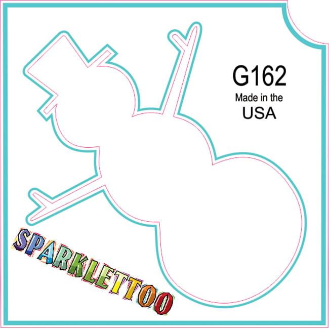 Ruby Red Paint G162-2 1.5 x 2.3 x 2.3 in. 2-Ply Snowman Design Glitter Tattoo - Pack of 100