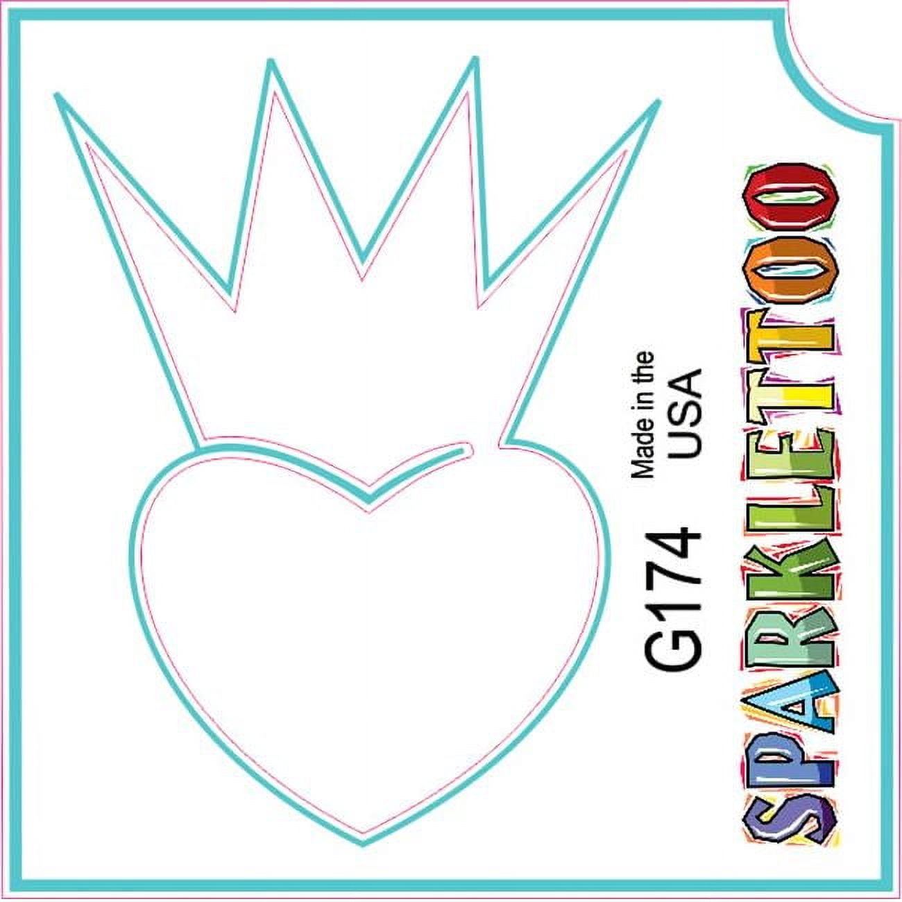 Ruby Red Paint G174-2 1.5 x 2.3 x 2.3 in. 2-Ply Heart Crown Design Glitter Tattoo - Pack of 100