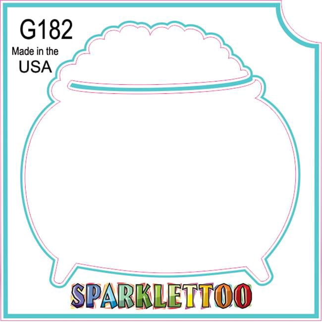 Ruby Red Paint G182-2 1.5 x 2.3 x 2.3 in. 2-Ply Pot Of Gold Design Glitter Tattoo - Pack of 100