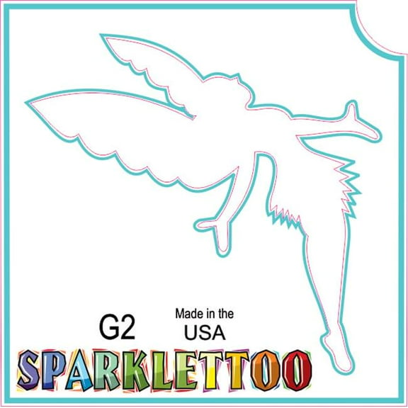 Ruby Red Paint G2 2 x 2 in. 3 Ply Fairy Design Glitter Tattoo, Pack of 100