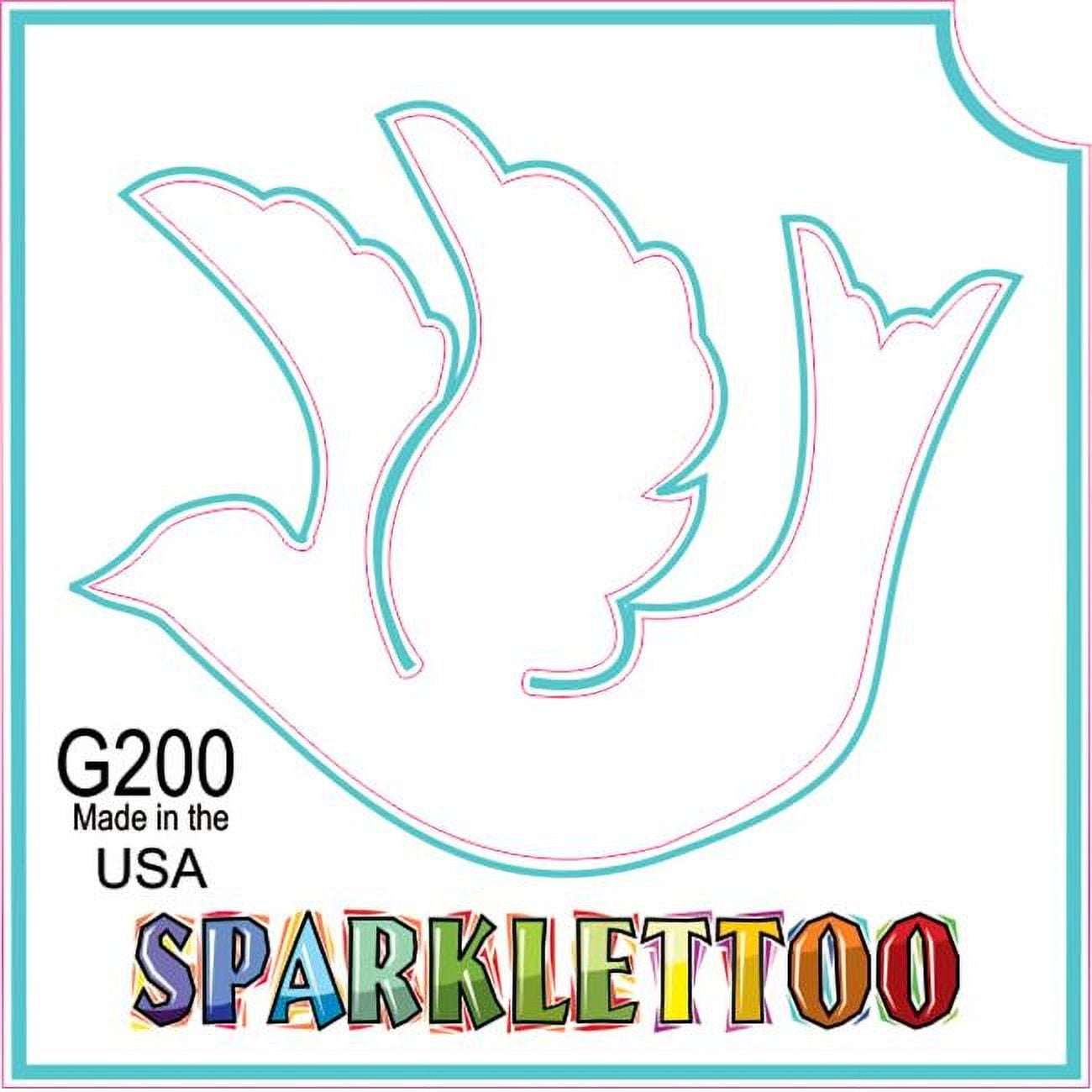 Ruby Red Paint G200-2 1.5 x 2.3 x 2.3 in. 2-Ply Dove Design Glitter Tattoo - Pack of 100