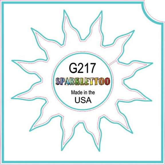 Ruby Red Paint G217 1.5 x 2.3 x 2.3 in. 3-Ply Sun Design Glitter Tattoo - Pack of 100