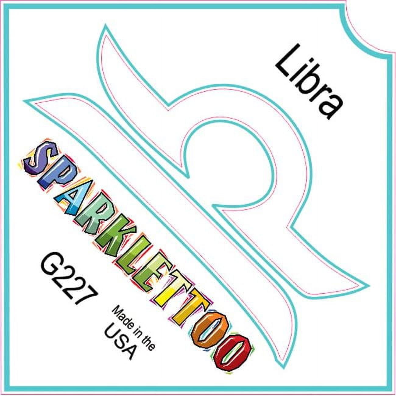 Ruby Red Paint G227-2 1.5 x 2.3 x 2.3 in. 2-Ply Libra Design Glitter Tattoo - Pack of 100