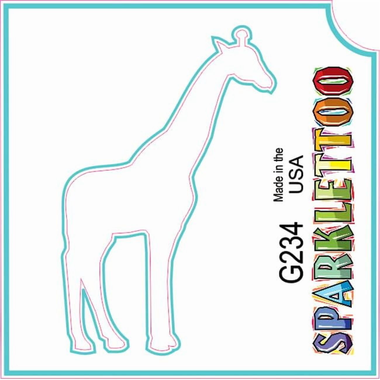 Ruby Red Paint G234-2 1.5 x 2.3 x 2.3 in. 2-Ply Giraffe Design Glitter Tattoo - Pack of 100