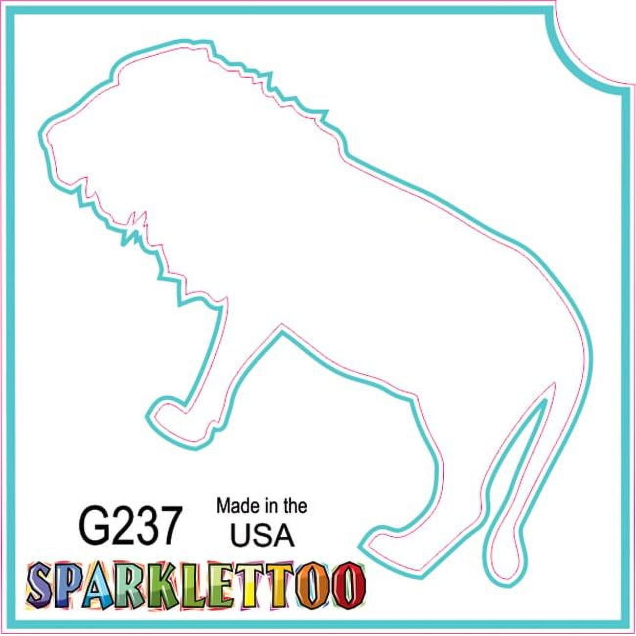 Ruby Red Paint G237-2 1.5 x 2.3 x 2.3 in. 2-Ply Lion Design Glitter Tattoo - Pack of 100