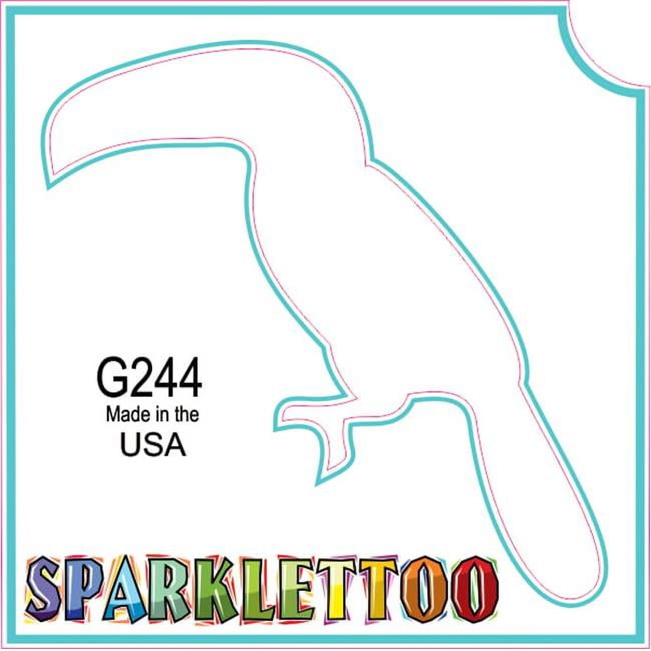 Ruby Red Paint G244-2 1.5 x 2.3 x 2.3 in. 2-Ply Toucan Design Glitter Tattoo - Pack of 100