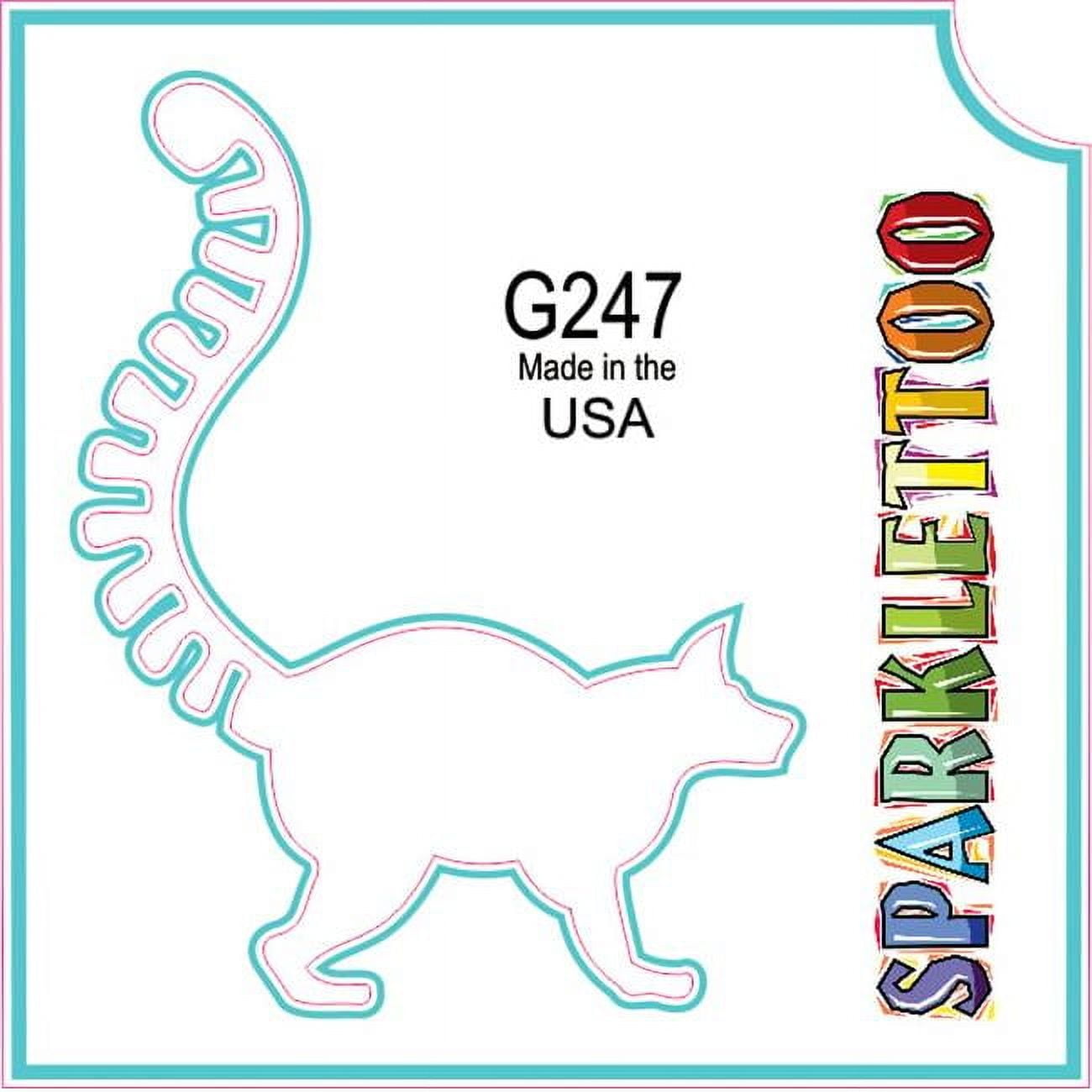 Ruby Red Paint G247-2 1.5 x 2.3 x 2.3 in. 2-Ply Ringtail Design Glitter Tattoo - Pack of 100