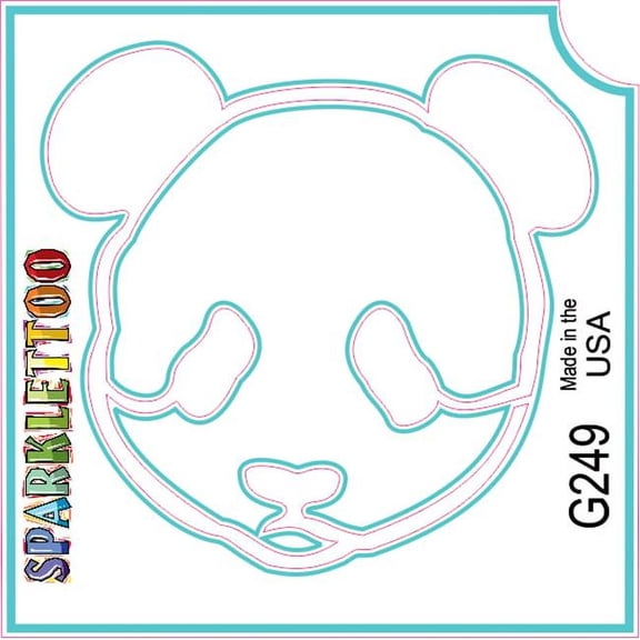 Ruby Red Paint G249-2 1.5 x 2.3 x 2.3 in. 2-Ply Panda Design Glitter Tattoo - Pack of 100