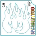 thumbnail image 1 of Ruby Red Paint G25 2 x 2 in. 3 Ply Flame Design Glitter Tattoo, Pack of 100, 1 of 1