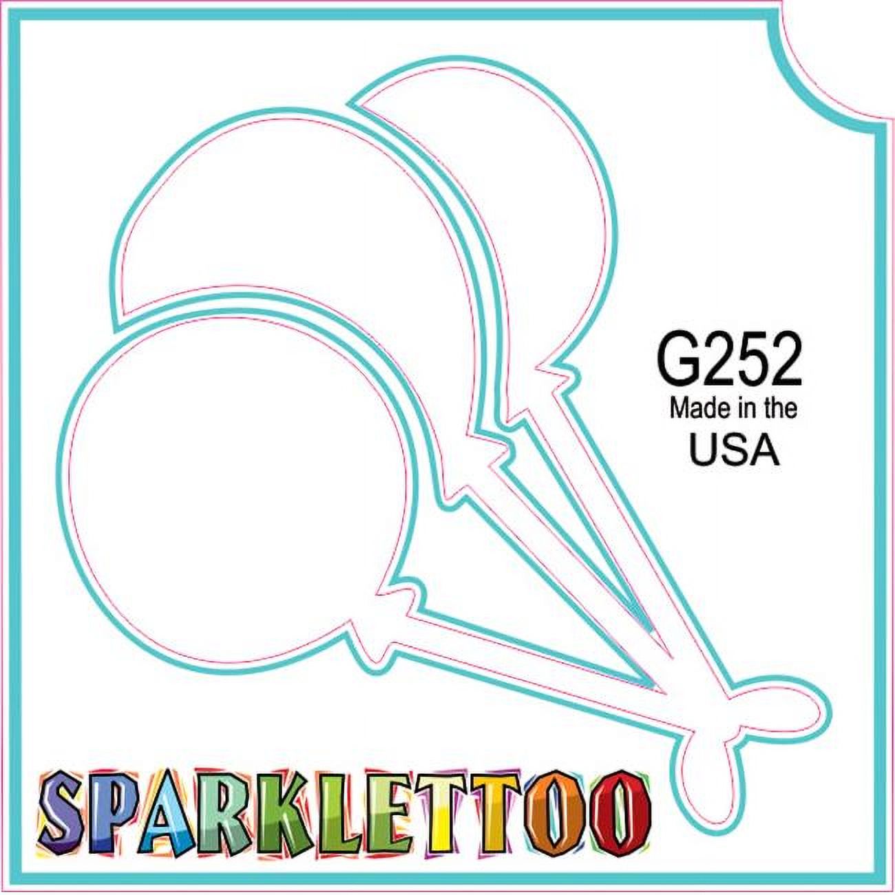Ruby Red Paint G252-2 1.5 x 2.3 x 2.3 in. 2-Ply Balloons Design Glitter Tattoo - Pack of 100
