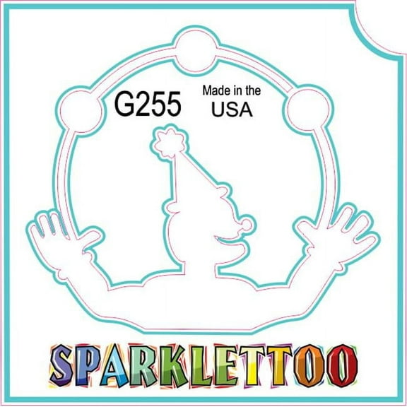 Ruby Red Paint G255 1.5 x 2.3 x 2.3 in. 3-Ply Clown Design Glitter Tattoo - Pack of 100