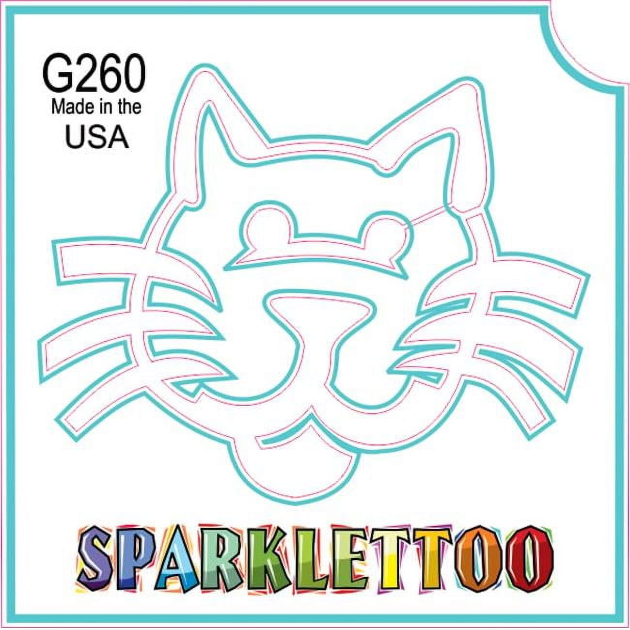 Ruby Red Paint G260-2 1.5 x 2.3 x 2.3 in. 2-Ply Cat 2 Design Glitter Tattoo - Pack of 100